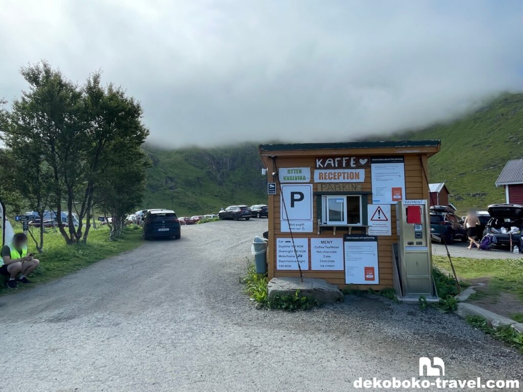 Ryten登山口の駐車場