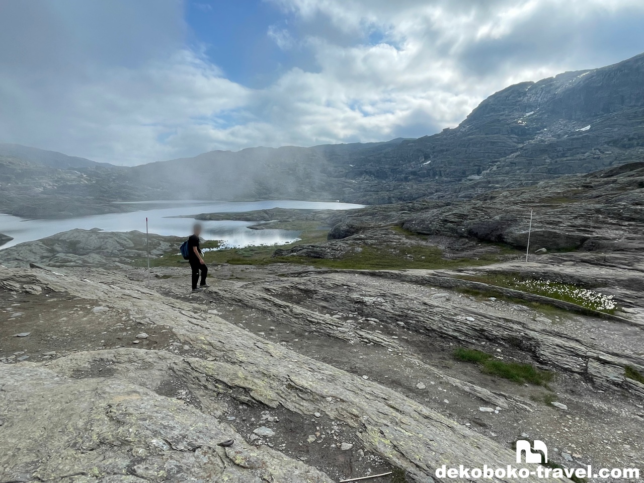 トロルトゥンガ到着の少し前に青空が見え始めた