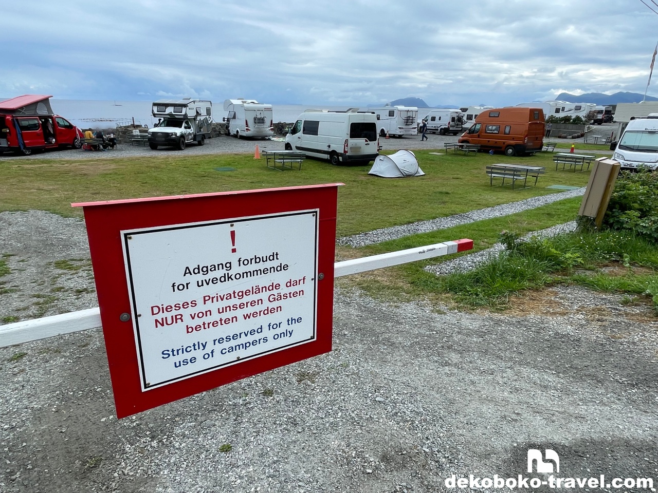 海沿いのサイトは早く埋まる