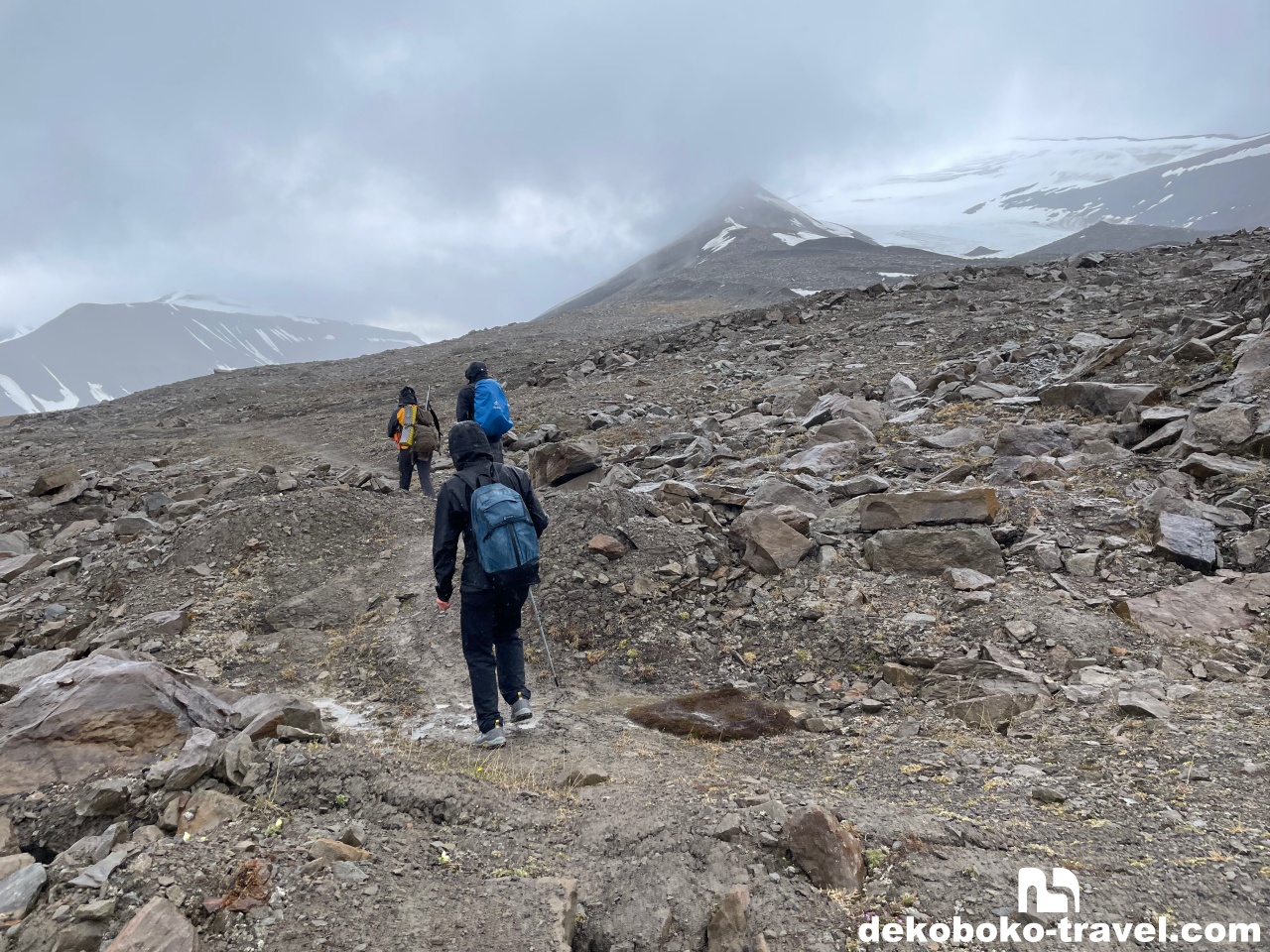 途中から雨が降ってきた