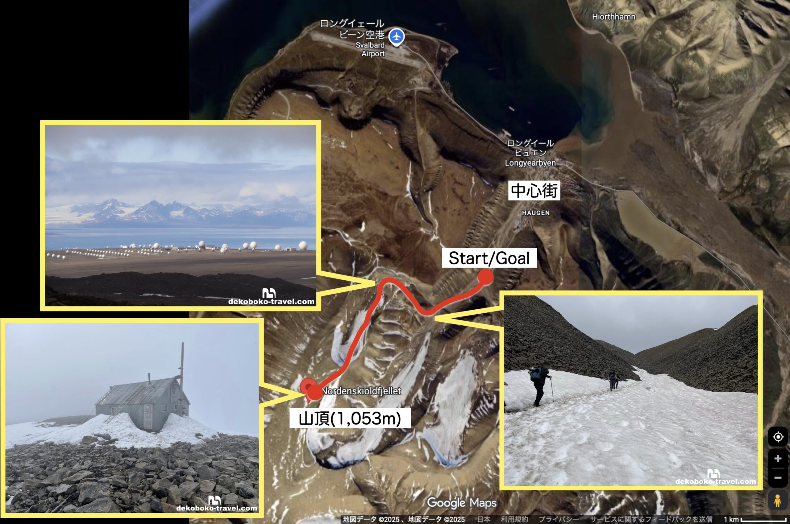 Nordenskiöldtoppenトレッキングルート