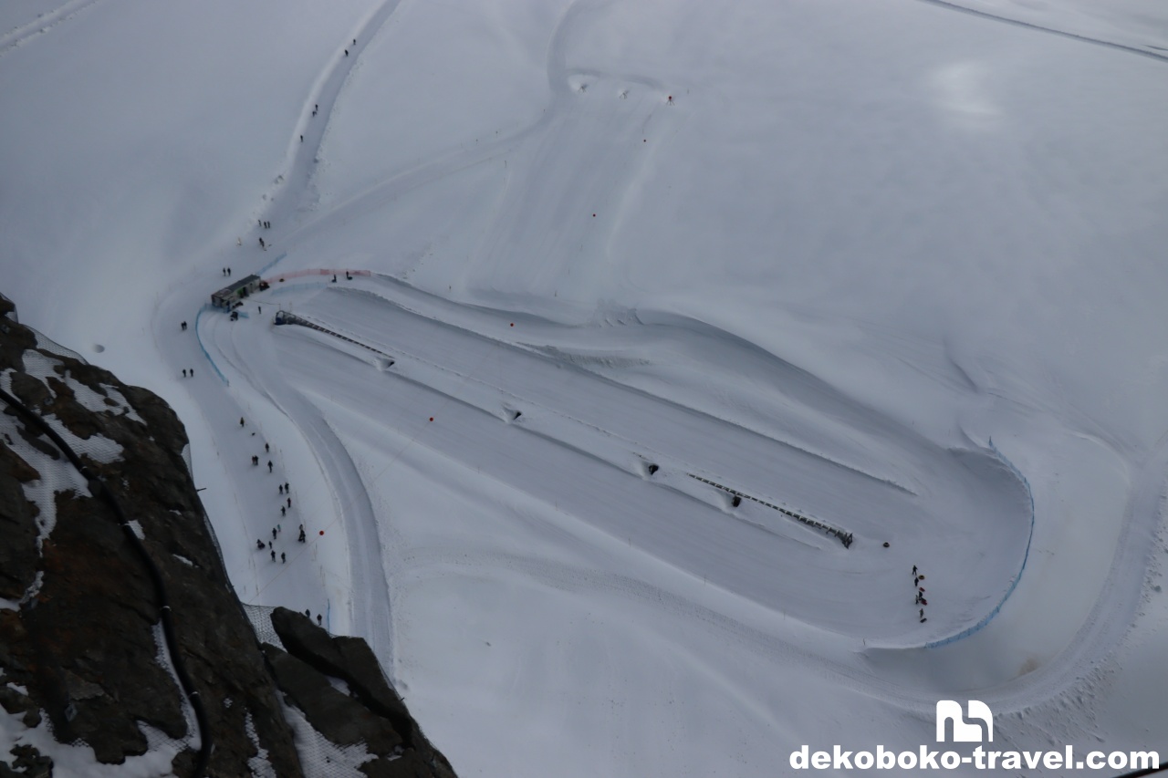 スノーパークを上から撮影(楽しそう)