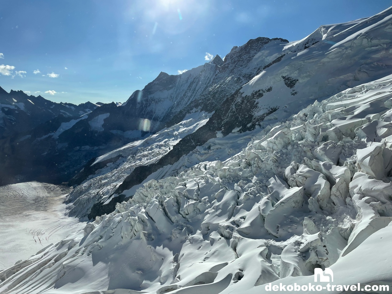 アイスメール駅から見える氷河