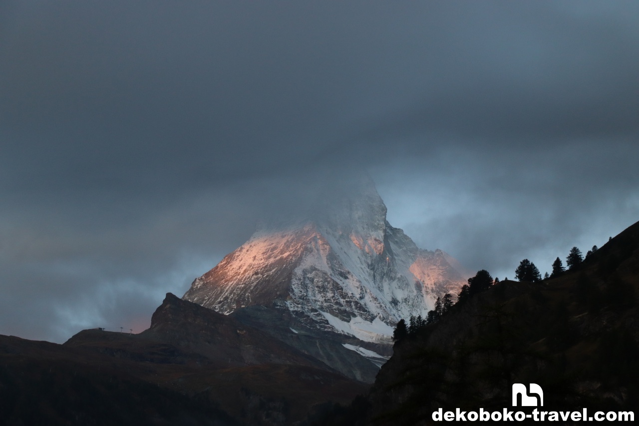 朝焼けのマッターホルン①