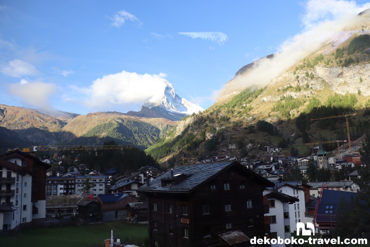 車窓からの景色(ツェルマット発車直後)