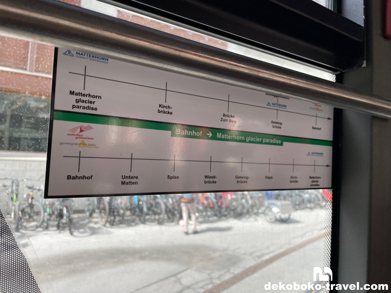 ツェルマット駅↔︎グレイシャーパラダイス間を往復