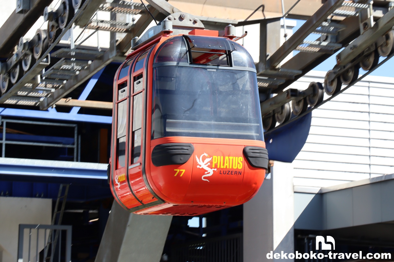 ピラトゥス山へのロープウェイ